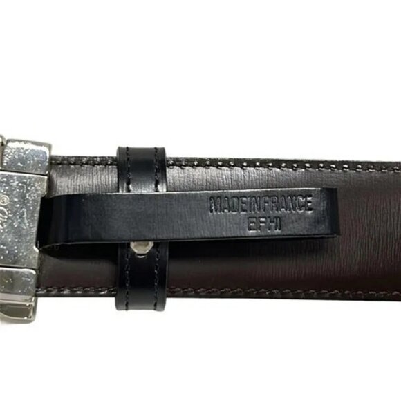 Cartier - Black Silver Leather Hardware Belt main image 4